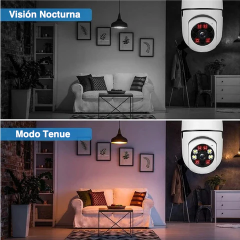 Camara Wifi 360 Tipo Foco - Dia/Noche